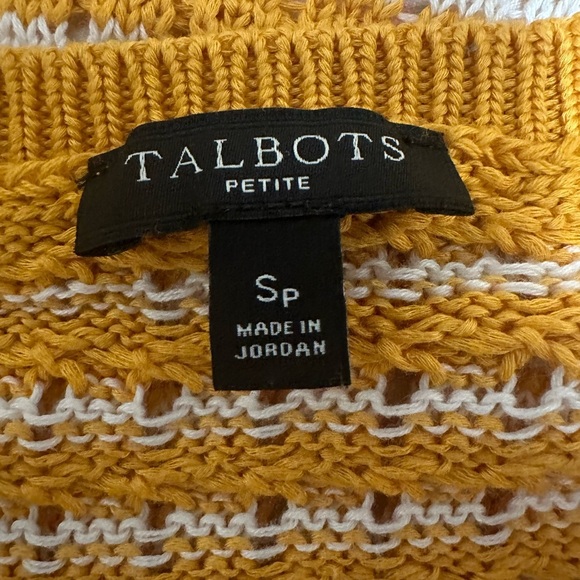 Talbots mustard Sweater shirt Tencel size SP - Picture 5 of 8